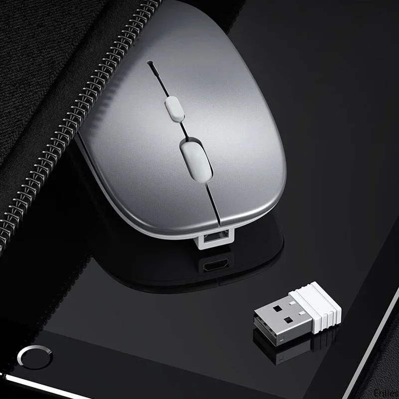 

Rechargeable Optical Wireless Mouse Slient Button Ultra Thin Mini Optical Ultrathin USB 2.4G Mice for Computer Laptop Computer