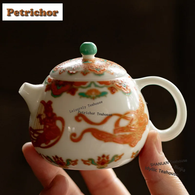

Чайник-заварник Dunhuang Apsaras Xishi, 150 мл, в ретро-стиле, для дома, с ситечком, для цветочного чая, подарок для любителей чайной культуры
