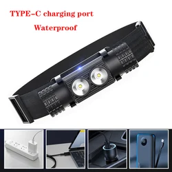 LED Headlamp Powerful Portable Waterproof Headlight USB Rechargeable 18650 Head Torch Camping Fishing Emergency Light