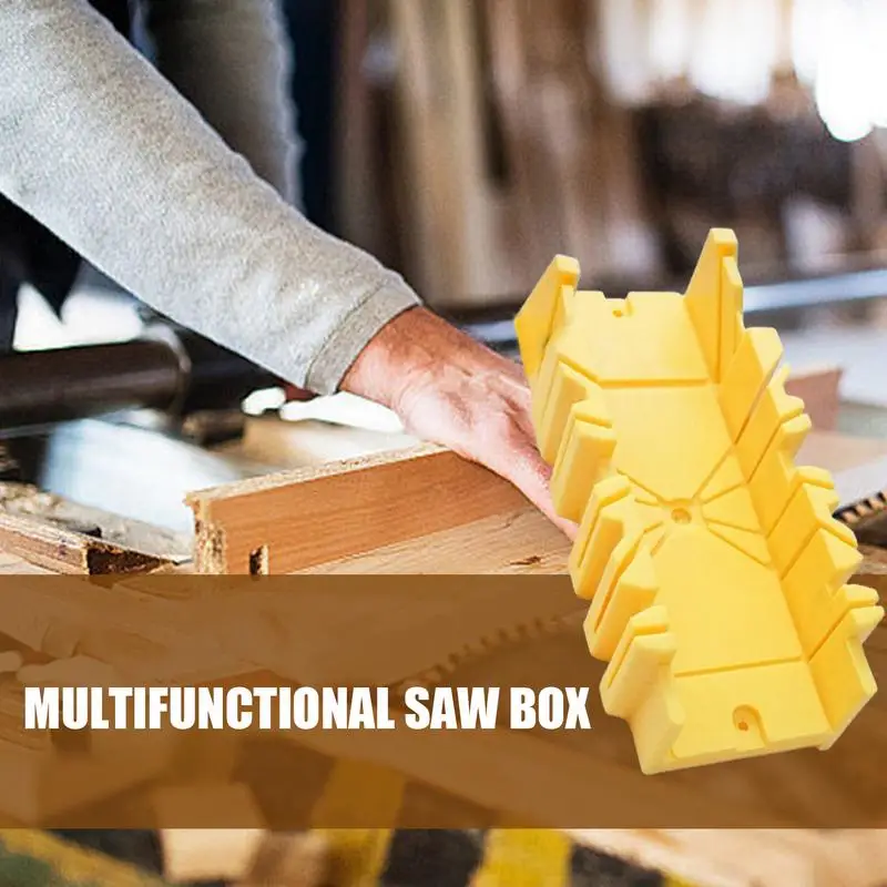 Splicing Saw Box 45 90 Degree Saw Guide Woodworking Miter Box Portable Saw Box Miter Saw Box For Wooden Tile Fixed Screw Hole