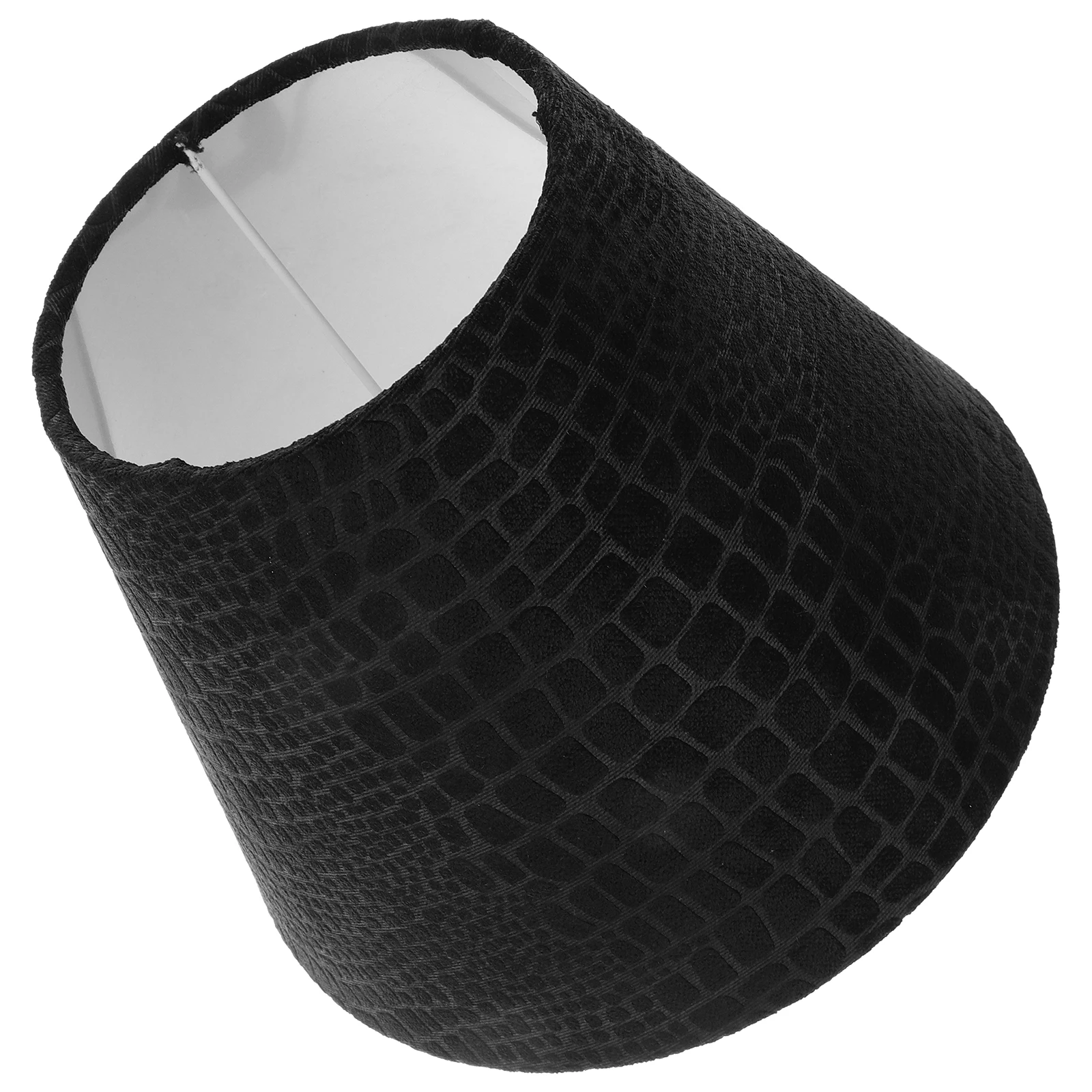 

Fabric Lamp Shade E27 E14 Black Plaid Gentle Warm Light Cozy Atmosphere Easy Clean Retro Style Table Floor Replacement Shades