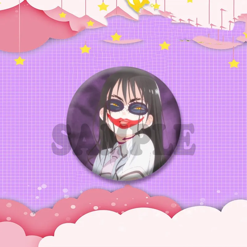 Creative Cartoon Character Brooch Asobi Asobase Anime Button Pins Manga Kasumi Nomura Badge Jewelry Backpack Shoes Accessories 5