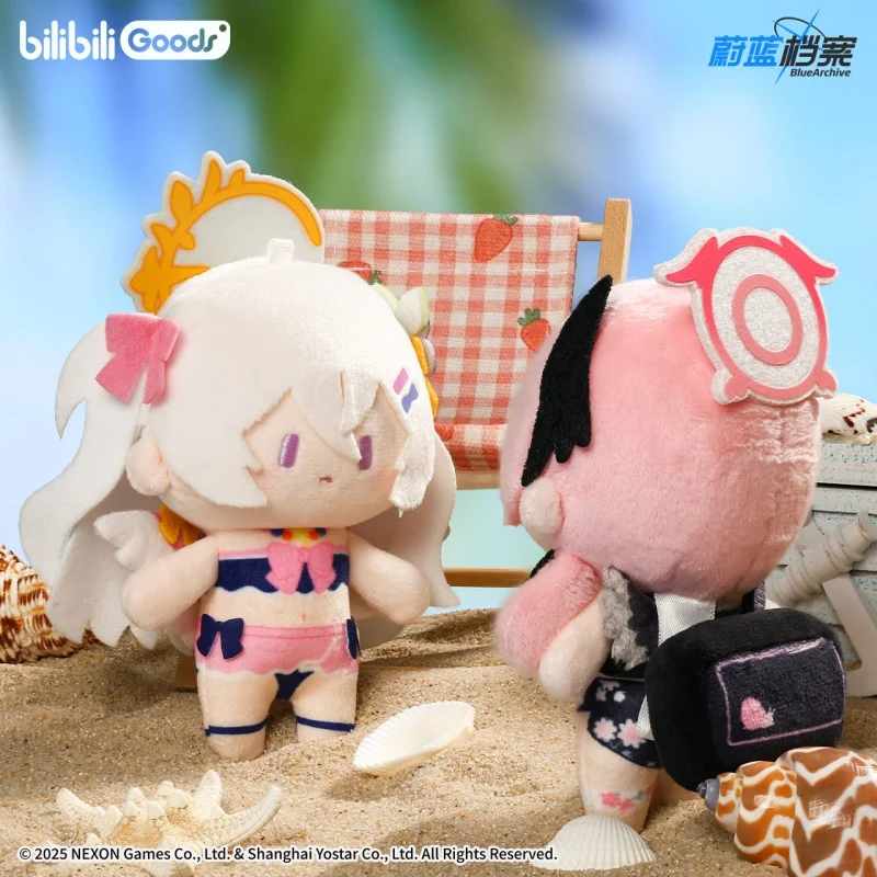 

Archive Official Chibi Tsukiyuki Plush Beach Swimsuit Charms Cute Miyako Shimokura Koharu Shirasu Azusa Collectible Soft Toys