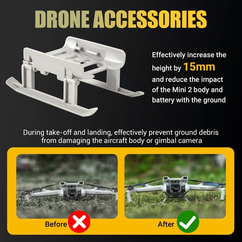 Landing Gear For DJI Mavic Mini/Mini 2/Mini SE Quick Release Height Extended Leg Protector Feet Extensions Accessories