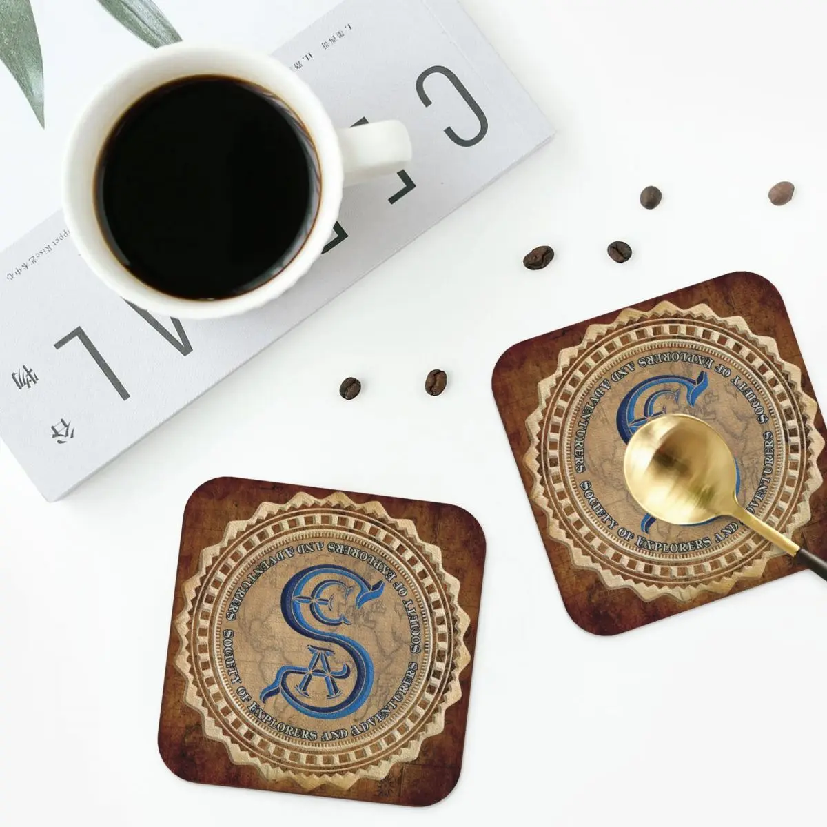 Society Of Explorers And Adventurers Coaster Table Decoration And Accessories Utensils For Kitchen Placemats Napkins Coffee Mat