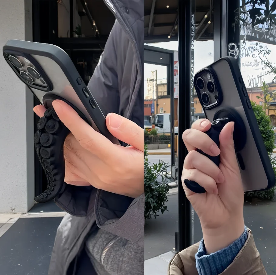 Octopus Tentacle MagSafe Phone Grip - Detachable Magnetic Holder, Secure Anti-Drop, Stylish Phone Accessories for iPhone 14/15 P