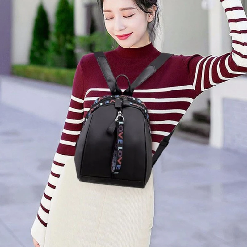 ผู้หญิงกระเป๋าเป้สะพายหลังมินิกระเป๋าสะพายวัยรุ่นความจุสูง Multi-Function Bagpack หญิง