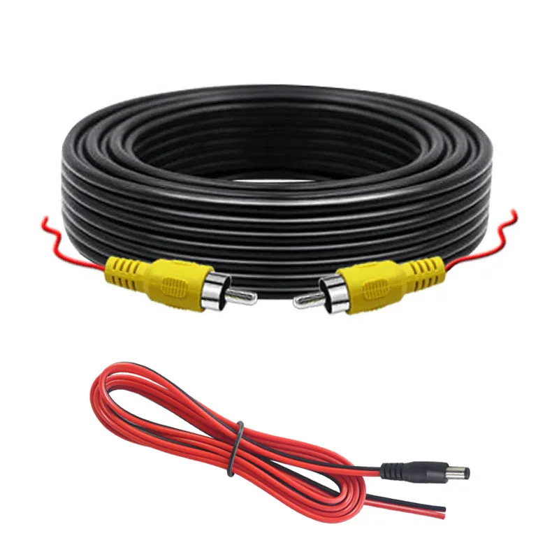 RCA 6M/10M/15M/20M Video Cable for Car Rear View Camera Universal Wire Connecting Reverse Camera Multimedia Monitor Universal