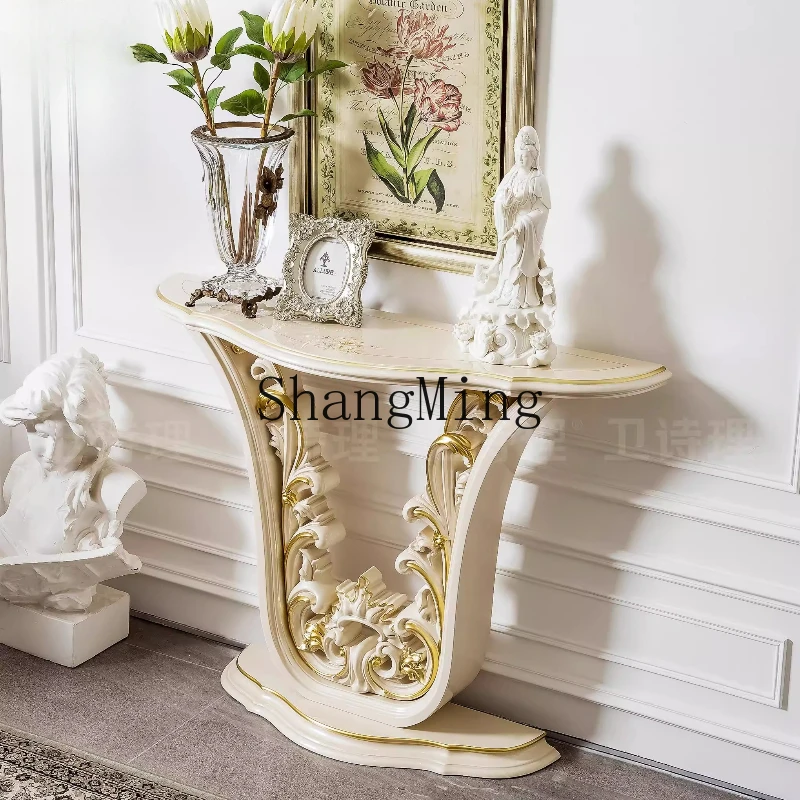 

SM new household entrance table is facing the door side cabinet, advanced modern decoration table