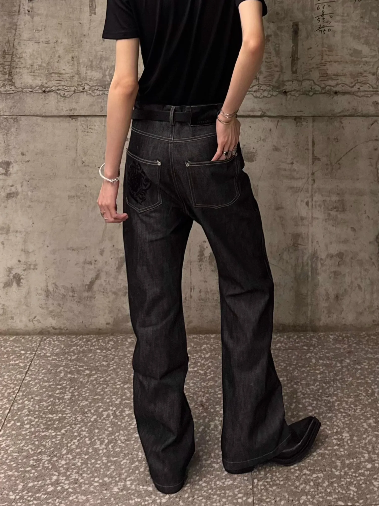 

Мужские джинсы Cleanfit Sle: универсальные, с легким расклешением, для повседневной носки, с вышитой кожаной этикеткой, прямые, из хлопкового денима