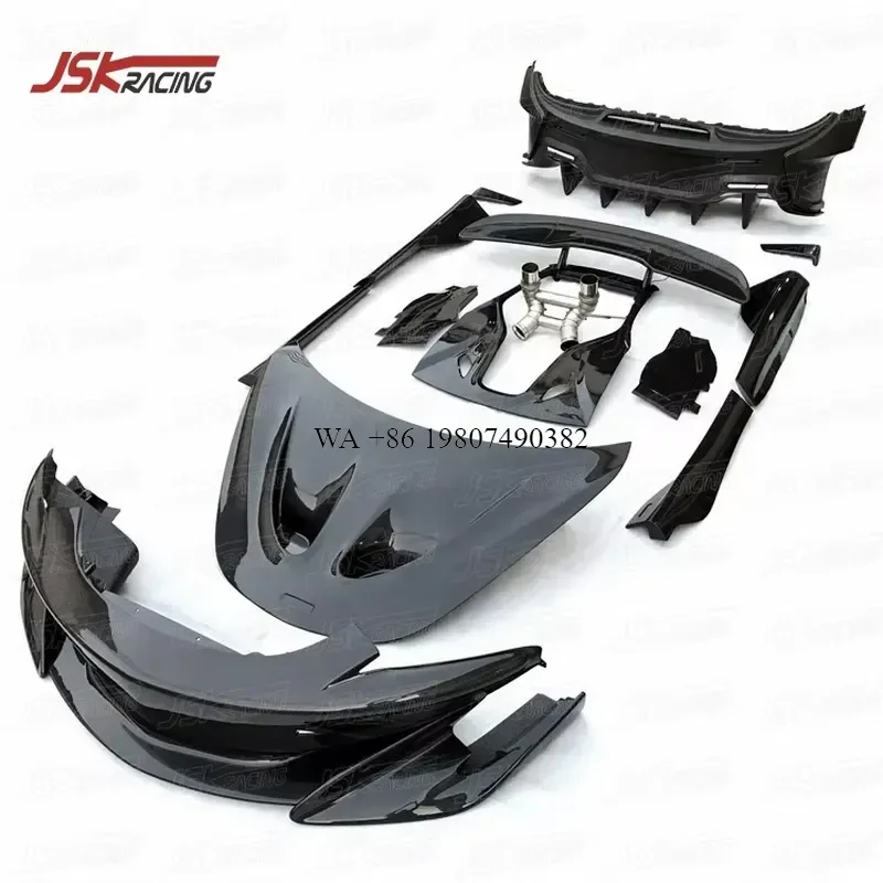 Wmwmnu 600LT Style Carbon Fiber Body Kit for 540C 570S 570GT 2015-2018 Front Bumper Rear Diffuser Side Skirts Spoiler