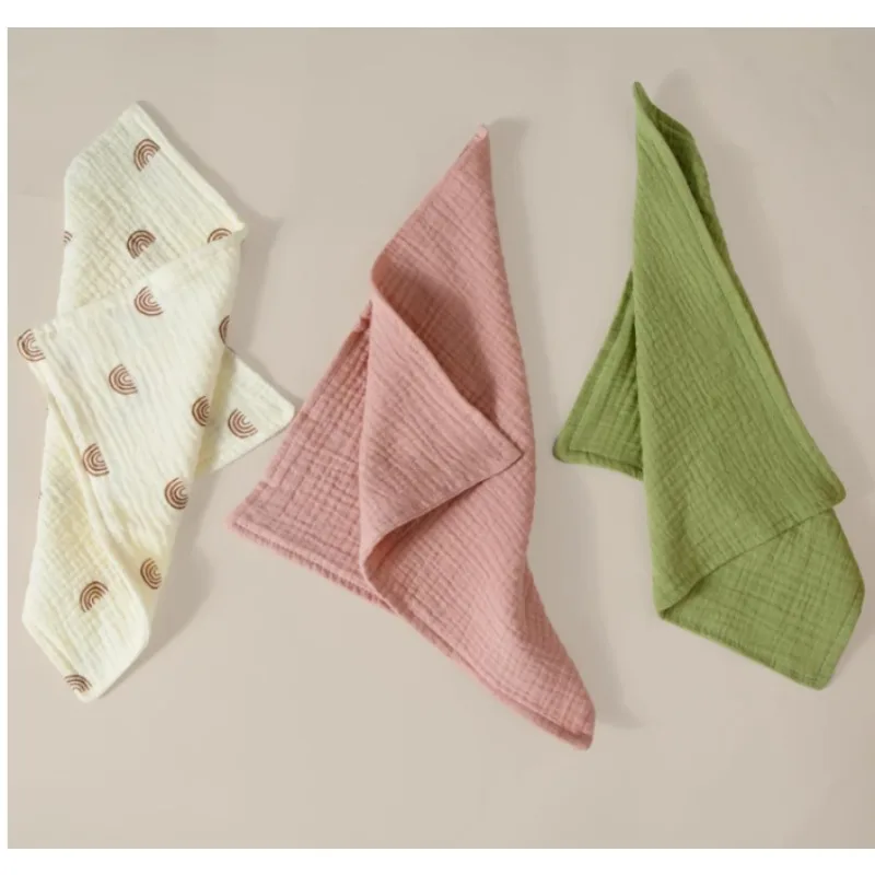 Toallitas de muselina para bebé, 5 uds., 11x10 pulgadas, toallas faciales de algodón suaves y absorbentes para bebés, niños y niñas