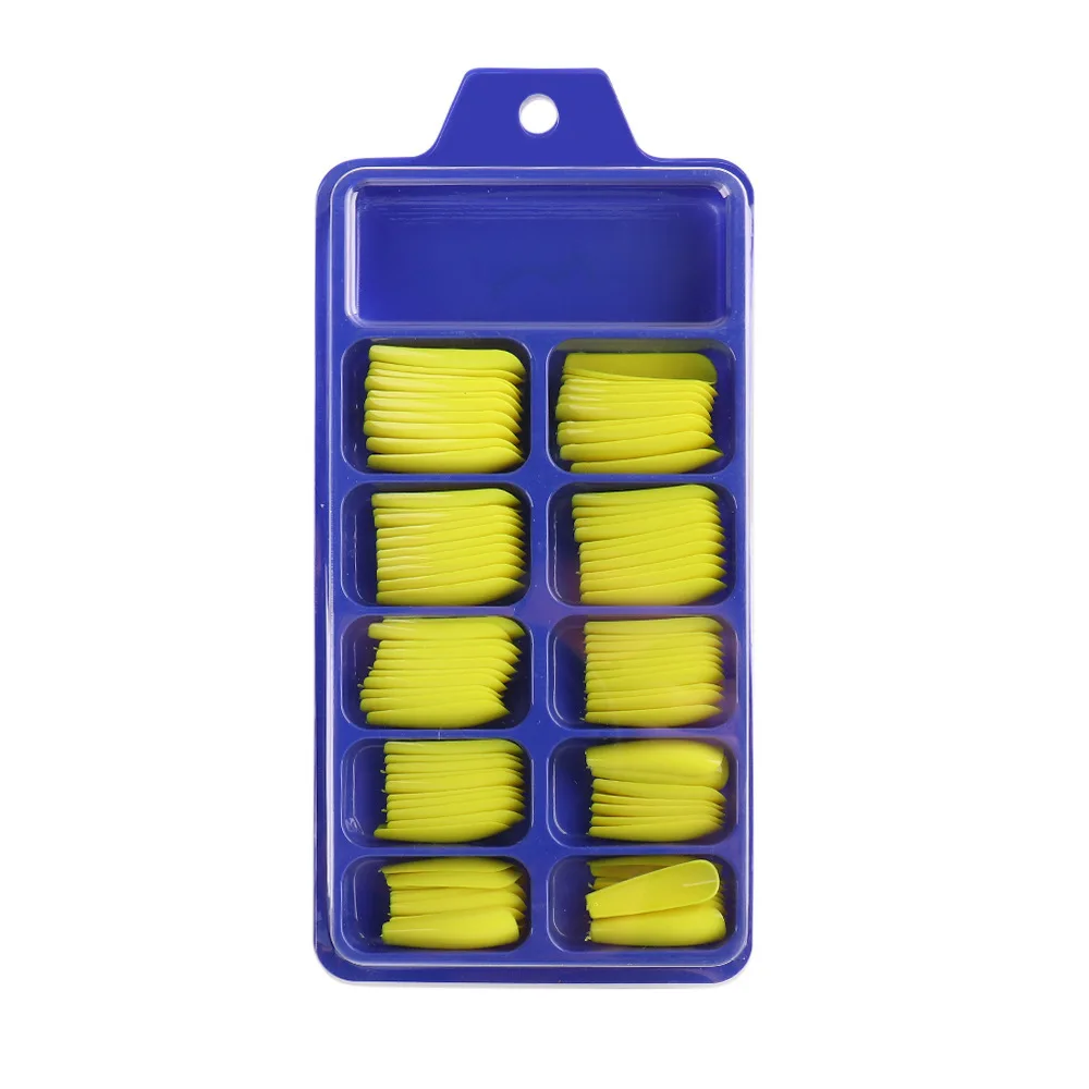 100 pçs rosa falso prego imprensa em unhas acrílico extensão caixão formas dicas de unhas artificial longo cobertura completa ferramentas para unhas