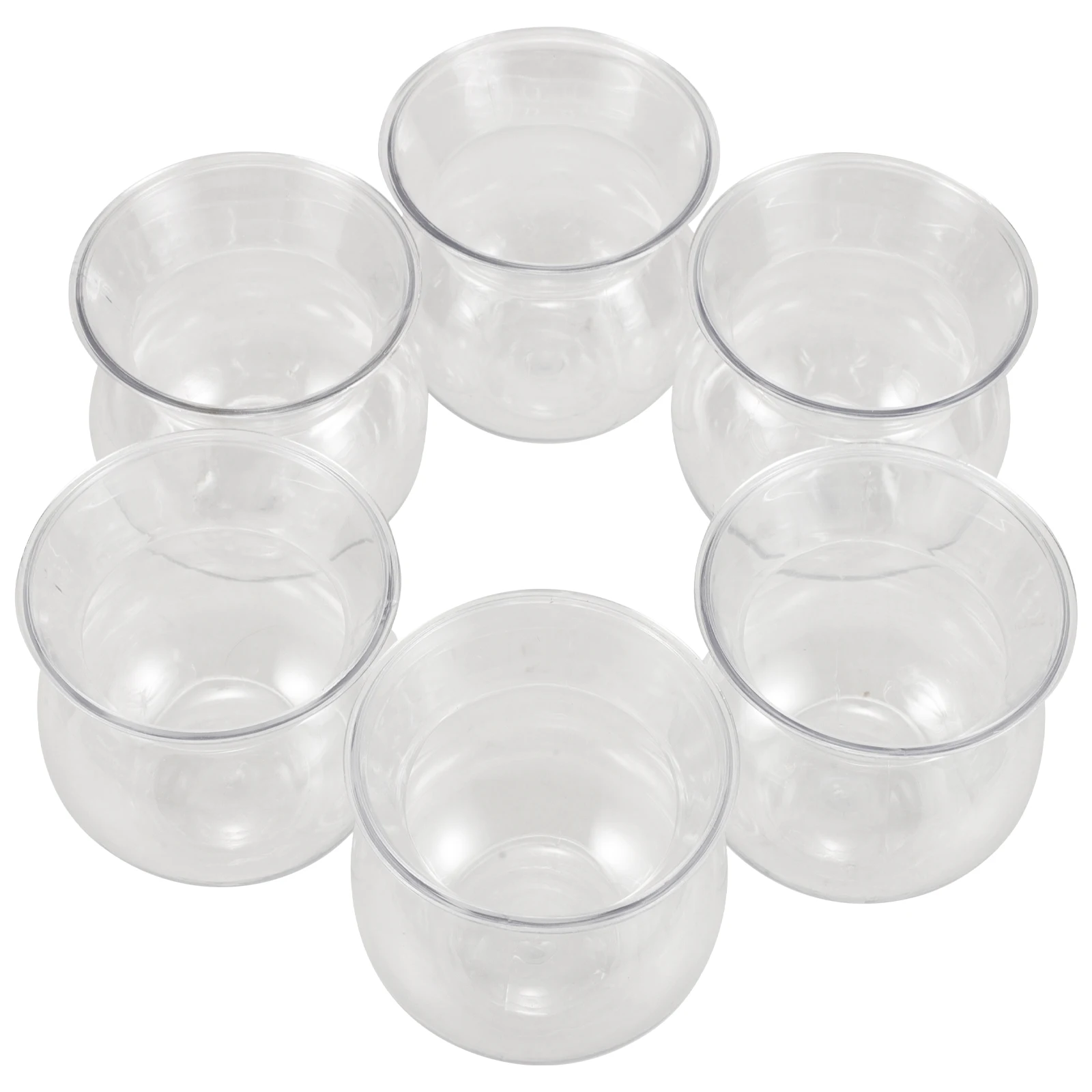 

6pcs Transparent Flower Pot Mini Aquarium Clear Pots for Indoor Plants Creative Design Small Plant Holder Desktop