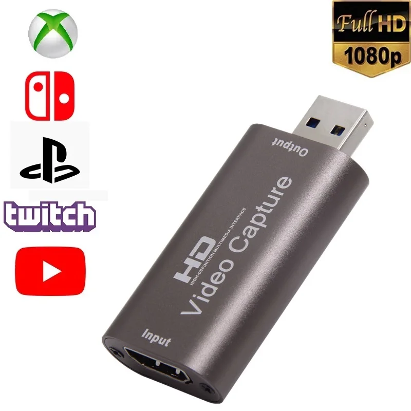 4K HDMI Compatible With USB 3.0/2.0/Supports Most Audio And Video Capture Software/PS4 Game Camera For Recording Live Broadcasts