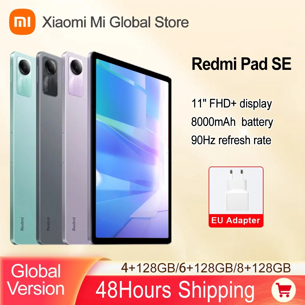 Xiaomi Redmi Pad SE Global Version Mi Tablet Snapdragon® 680 128GB / 256GB Quad speakers Dolby Atmos® 11\