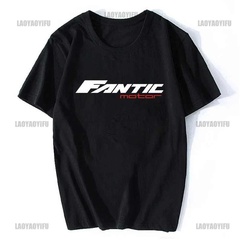 Fantic Motor Printing Shirt Harajuku Casual T-Shirt Street Fashion Short Sleeve Clothing Streetwear Men\'s Hip Hop Cotton