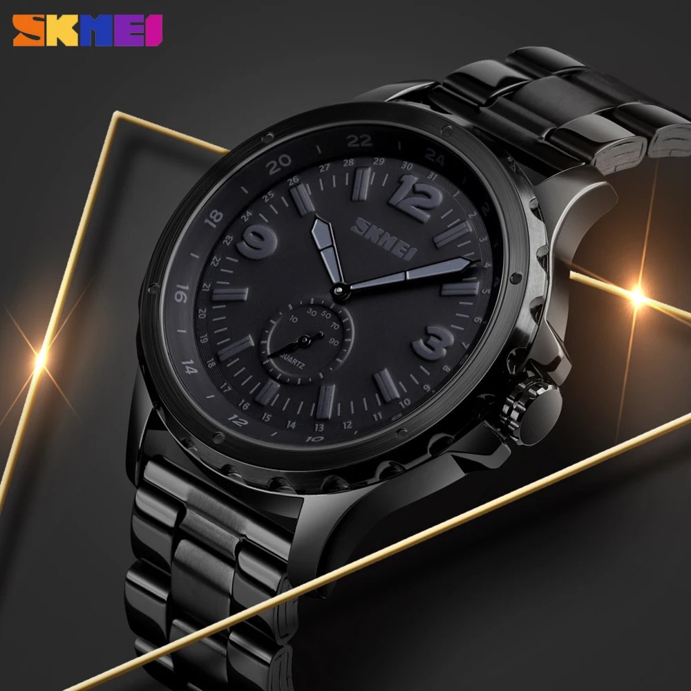 SKMEI Men's Watch Relogio Men Quartz Watches Masculino Creativity Stainless Steel Strap Casual Male Waterproof Wristwatch 1513