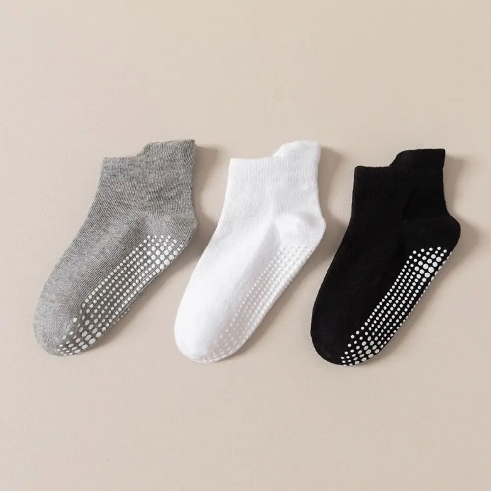 

6Pairs Cute Cotton Baby Solid Socks Non-slip Newborn Kids Tube Sock Infant Short Toddle Walking Socks First Walkers