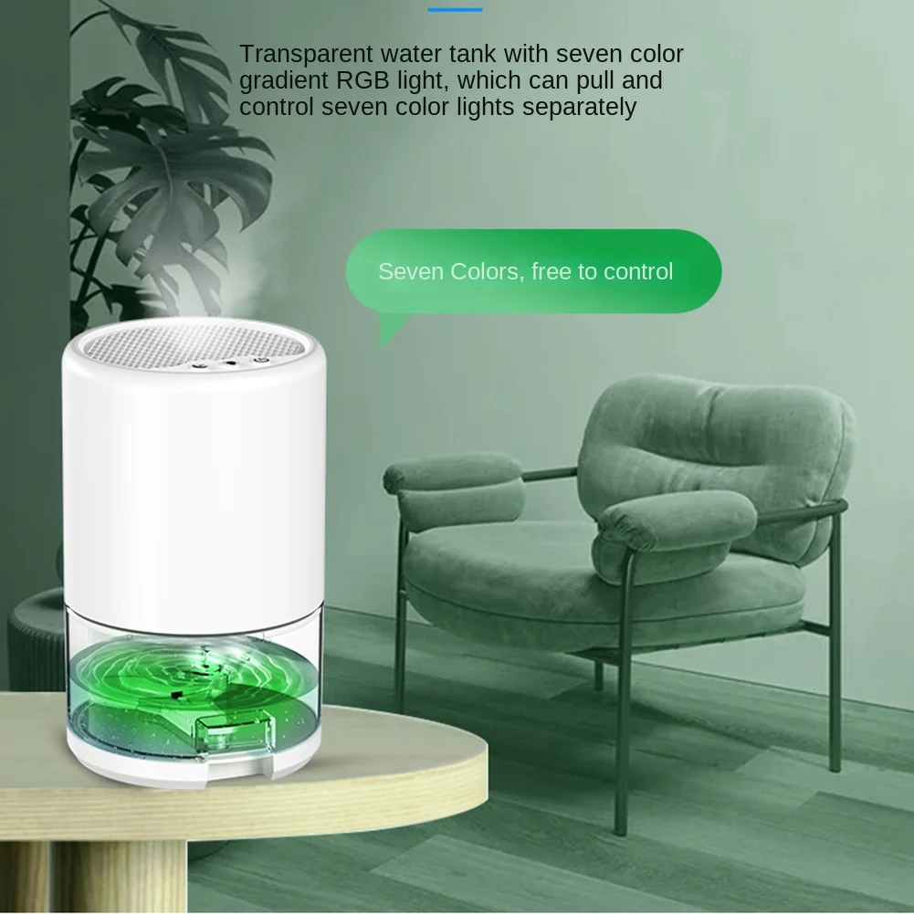 ABRS-Portable Premium Dehumidifier Dehumidifiers For Kitchen, Mute Moisture Absorbers US Plug Black