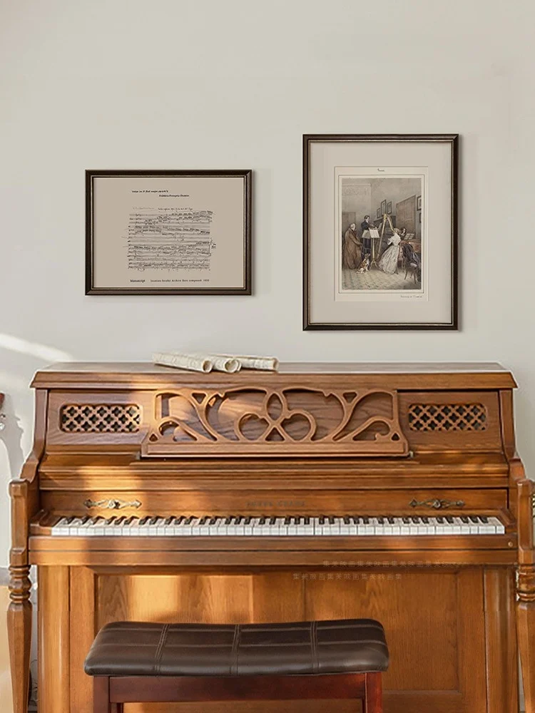 

Ретро-картина на холсте в раме с американской музыкальной тематикой, декор для стен, украшение для кабинета или прихожей, домашний декор