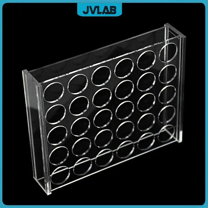 Plexiglass Rack For Chromatography Vial 10 ml Plexiglass Stand Place 30 Vials Analytical Sample Bottle Holder Aperture 22.5 mm