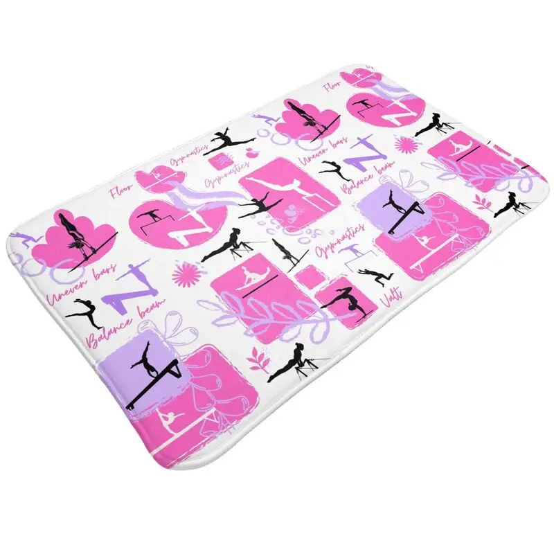 Custom Dance Rhythmic Gymnastics Doormat Anti-Slip Entrance Kitchen Bathroom Door Floor Mat Garden Carpet Rug