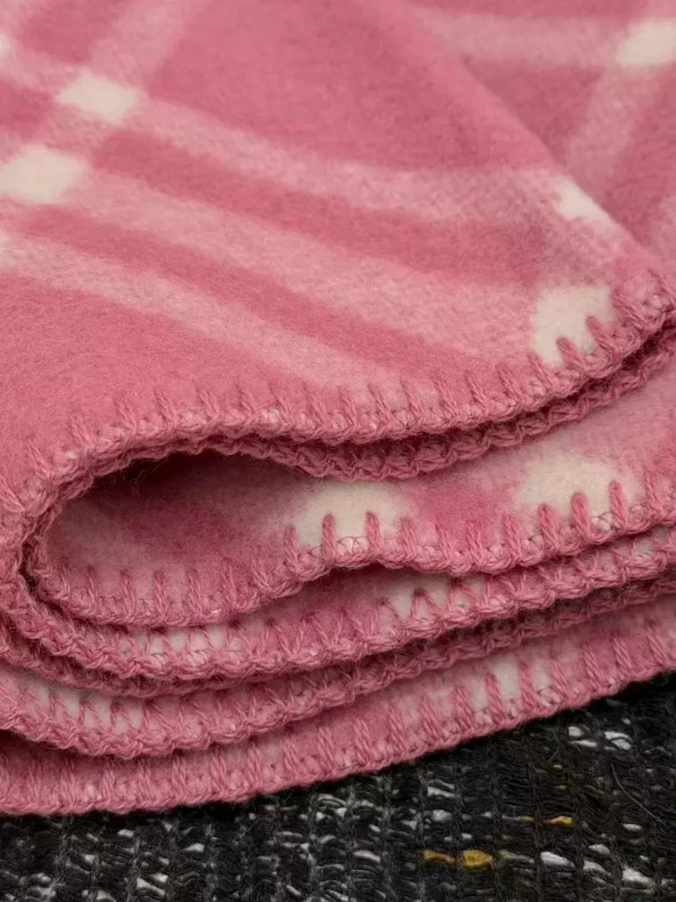 Stile europeo e americano BBR Coperta Cucito Lettera Logo Sciarpa lavorata a maglia di lana Unisex Multi colore Marchio di fascia alta Plaid a doppia faccia