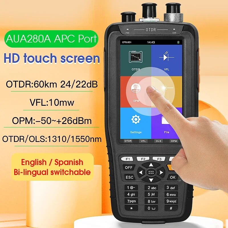 COMPTYCO AUA28U/A Smart OTDR 1310 1550nm 1610nm met VFL/OPM/OLS Touchscreen OTDR Optische Tijdsdomein Reflectometer