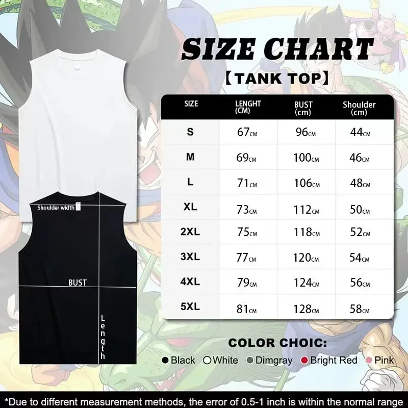 Gilet senza maniche da uomo con stampe di personaggi Dragon Ball, anime retrò, abbigliamento da strada, abbigliamento quotidiano, gilet da palestra