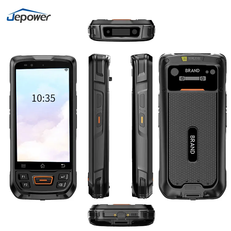 Android Handheld PDA with NFC RFID Reader Barcode Scanner Rugged Infrared Meter for Warehouse Logistics Available Stock