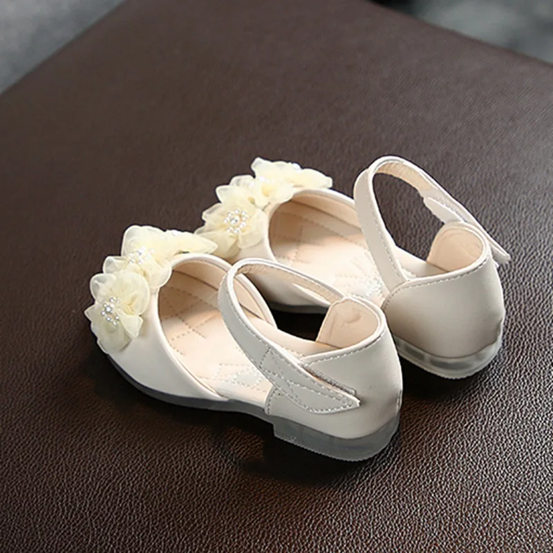 Newborn Girls Sandal  Party Beach Baby Flats Casual Shoes Summer New Children Sandals Pearl Flower Fashion Princess Shoes