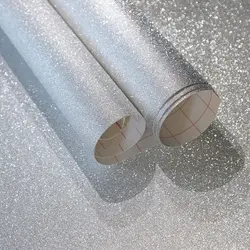 Silver Gift Wrapping Paper Bedroom Dining Room Background Wall Moisture-proof Furniture Renovation Self-adhesive Wallpaper