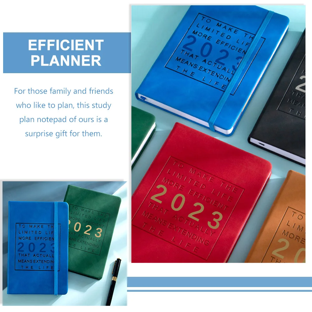 Efficient Plan Pad Date Calendar PU Appointment Planner Study Work Schedule Daily to Do List 2023 Efficient Planner