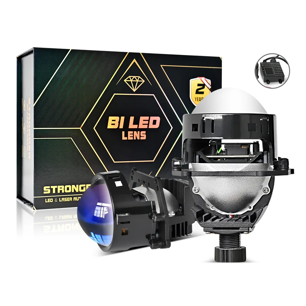 

90W 3-Inch Bi-LED Headlight Projector Plug and Play Fit H4 H7 9005 9006 Dual Beam Penetration Car Accessories Universal