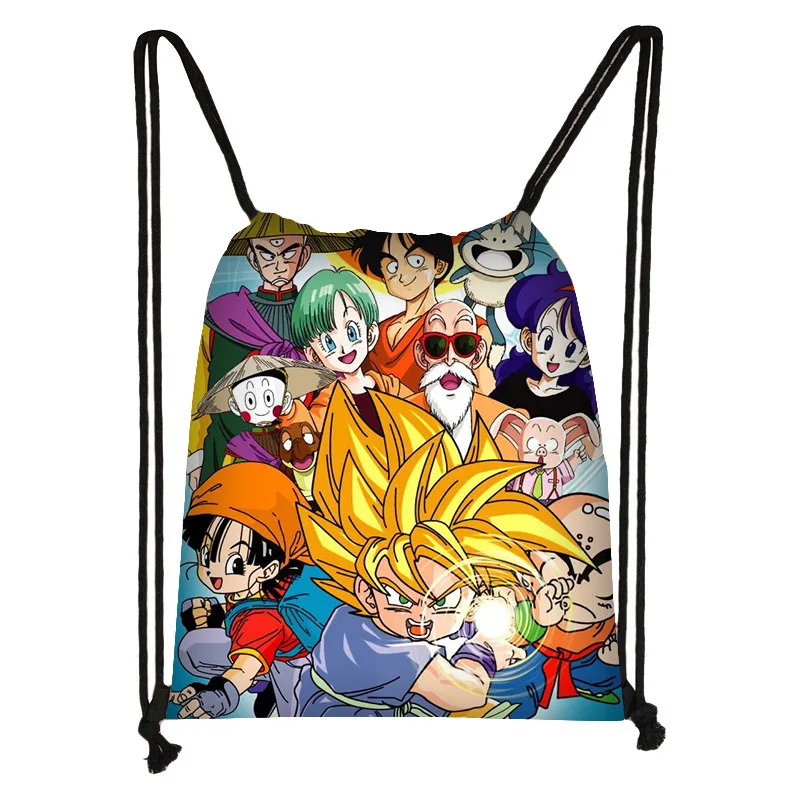 Zaino Dragon Ball Z Son Goku Anime Borsa portatile con coulisse Borsa con coulisse Tasca Borsa vari Zaino da viaggio per la scuola