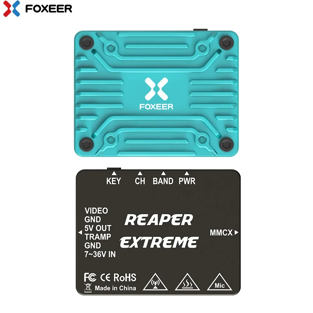 

Foxeer Reaper Extreme 2.5W 5.8G 40CH Pitmode 25mW 200mW 500mW 1.5W 2.5W Adjustable FPV VTX 2-8S 20X20mm for FPV Long Range