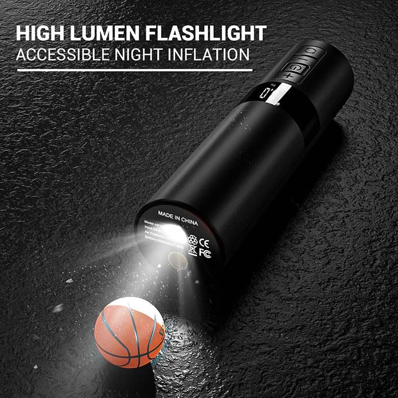 Electric Air Ball Pump, Portable Battery Powered Ball Pump With LCD Display Needles 12 PSI Mini Air Pump For Basketball Football