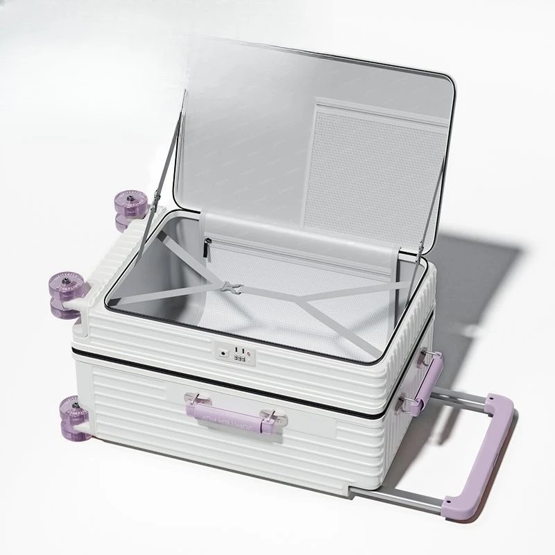 Side open lid suitcase can be expanded 28-inch wide trolley suitcase 20-inch boarding case 24-inch trolley case password case