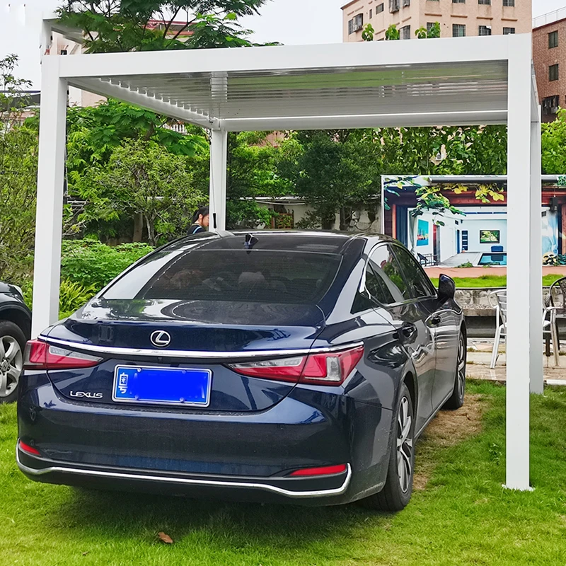 

Outdoor car parking lot Villa aluminum awning Community car awning Public electric carport