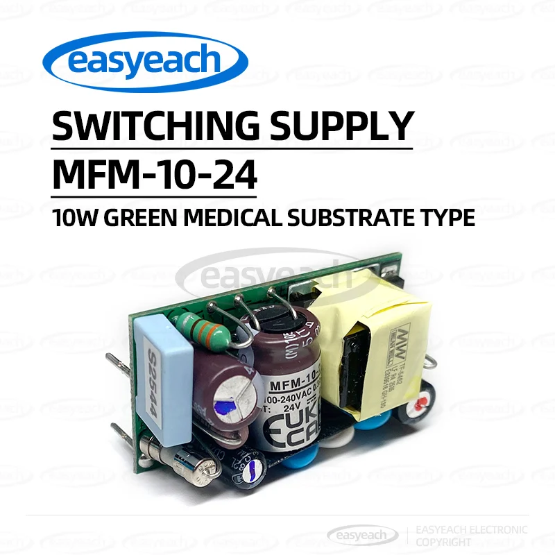 MEAN WELL MFM-10 Switching Power Supply 24V Board-Mount Medical-Grade AC-DC 10W Green Medical Power Supply