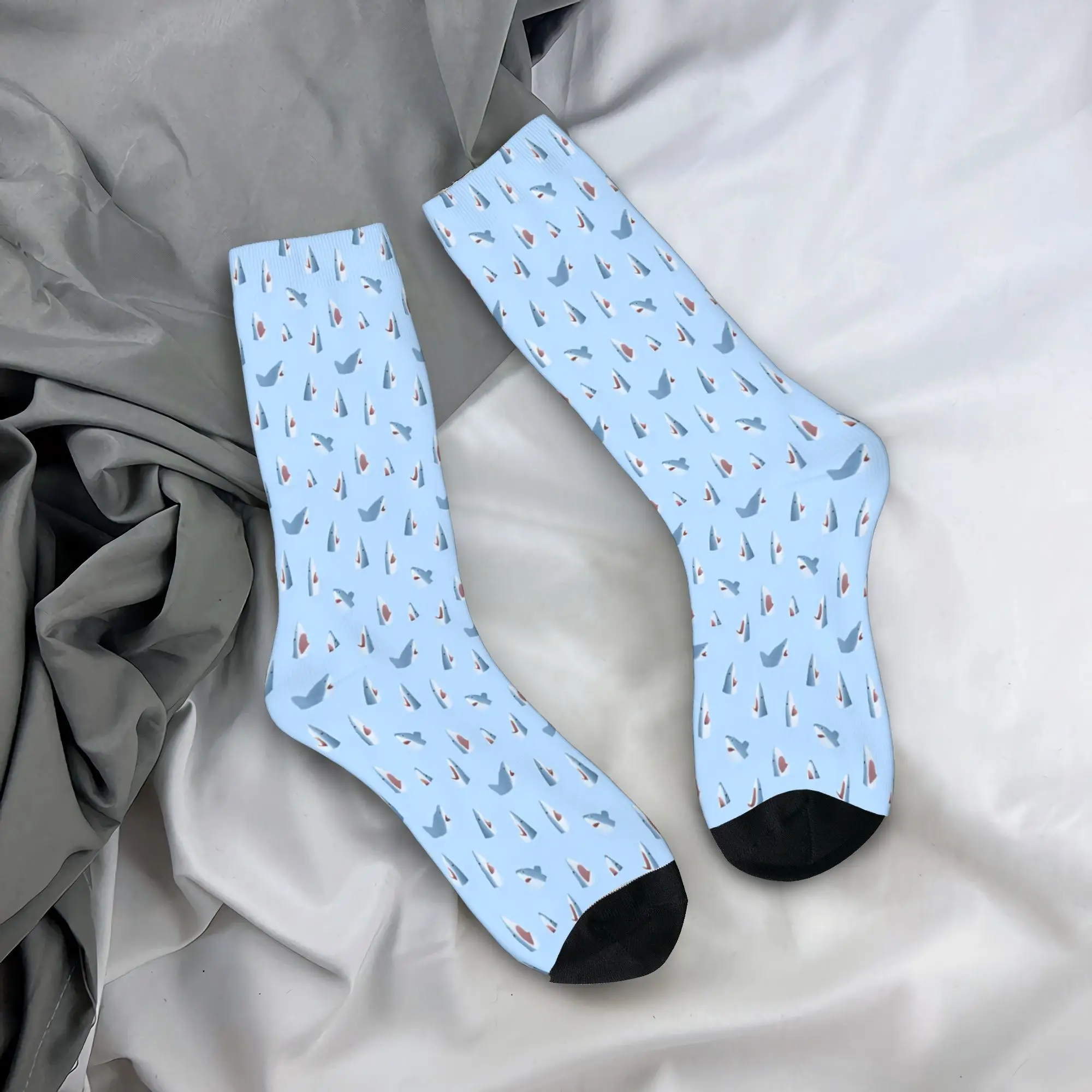 shark attack pattern Socks Winter  Stockings Gothic Couple Soft Breathable Socks Design Running Sports Non Slip Socks