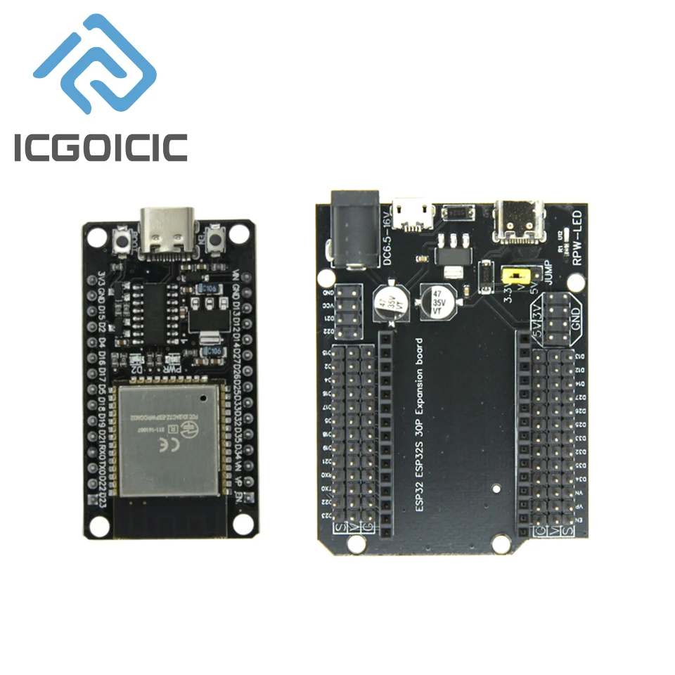 ESP32 Development Board CH340C WiFi+Bluetooth Ultra-Low Power Dual Core ESP32-DevKitC-32 FOR ESP-WROOM-32 Expansion Board