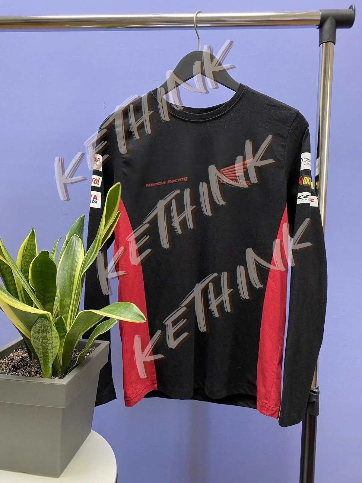 

Honda Racing Long Sleeve T Shirt Black Men,Y2K Breathable Riding Shirt for Dirt Bike and Mountain Racing