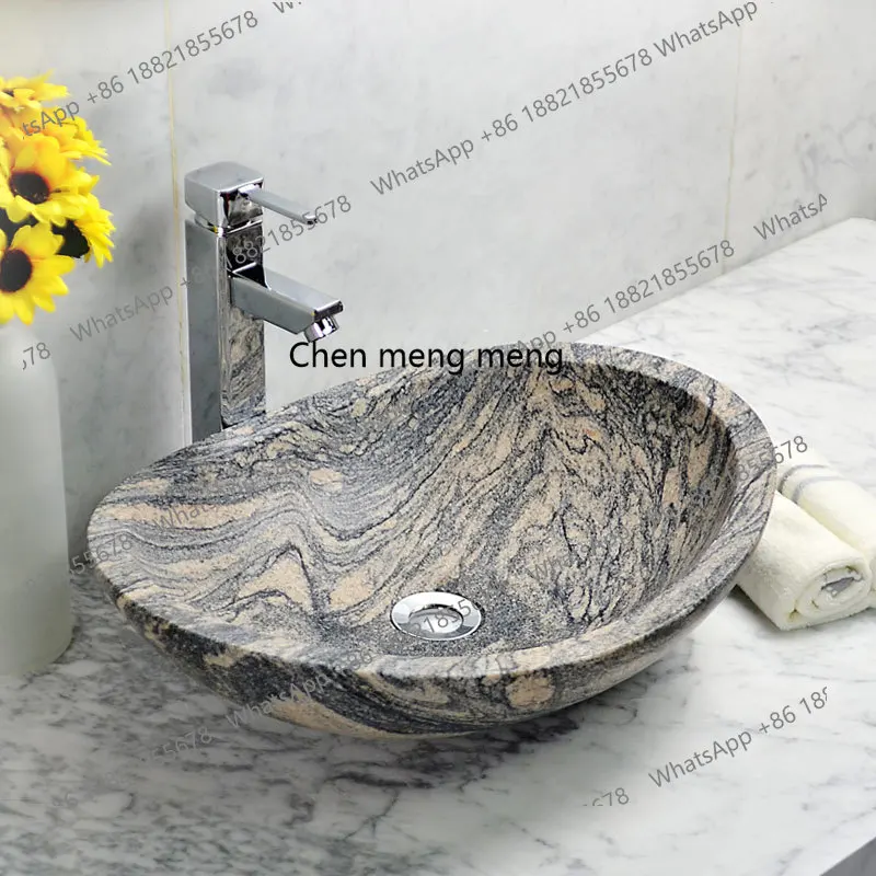 

Nordic countertop basin art, garden modern marble washbasin balcony washbasin