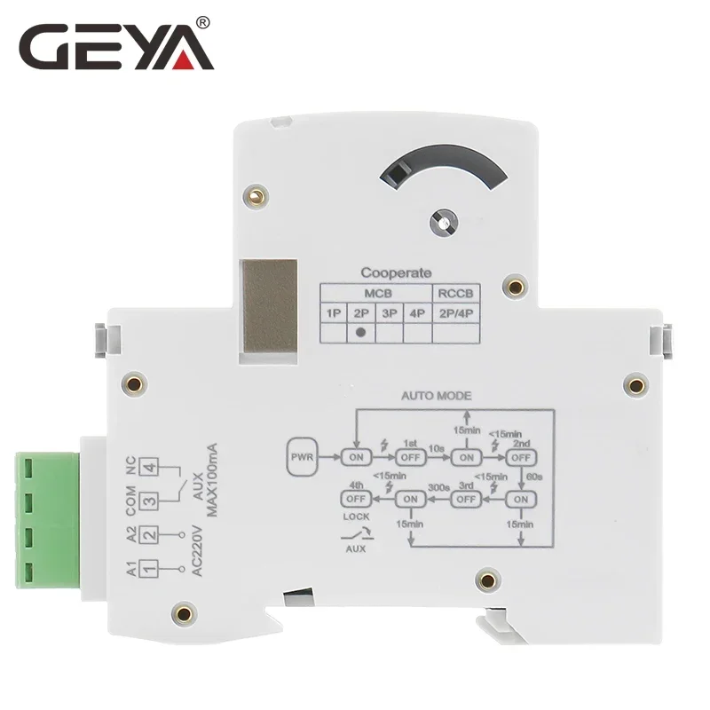 Imagem -03 - Geya-projetor de Circuito Automático com Trilho Din Mini Quebra-cabeça 2p Mcb 6ka Smart Mcb