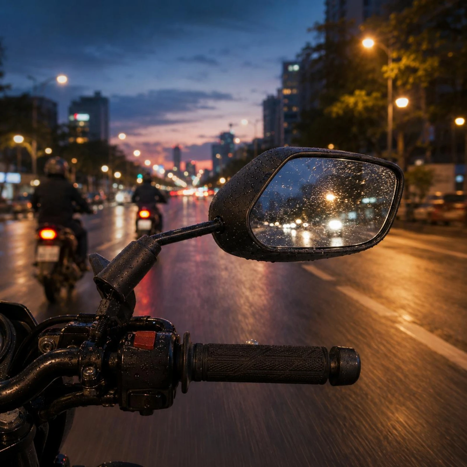 

Scooter Rearview Mirror Long Stem Black Scooter Mirror Vehicle Accessory Wide Angle 360° Adjustable
