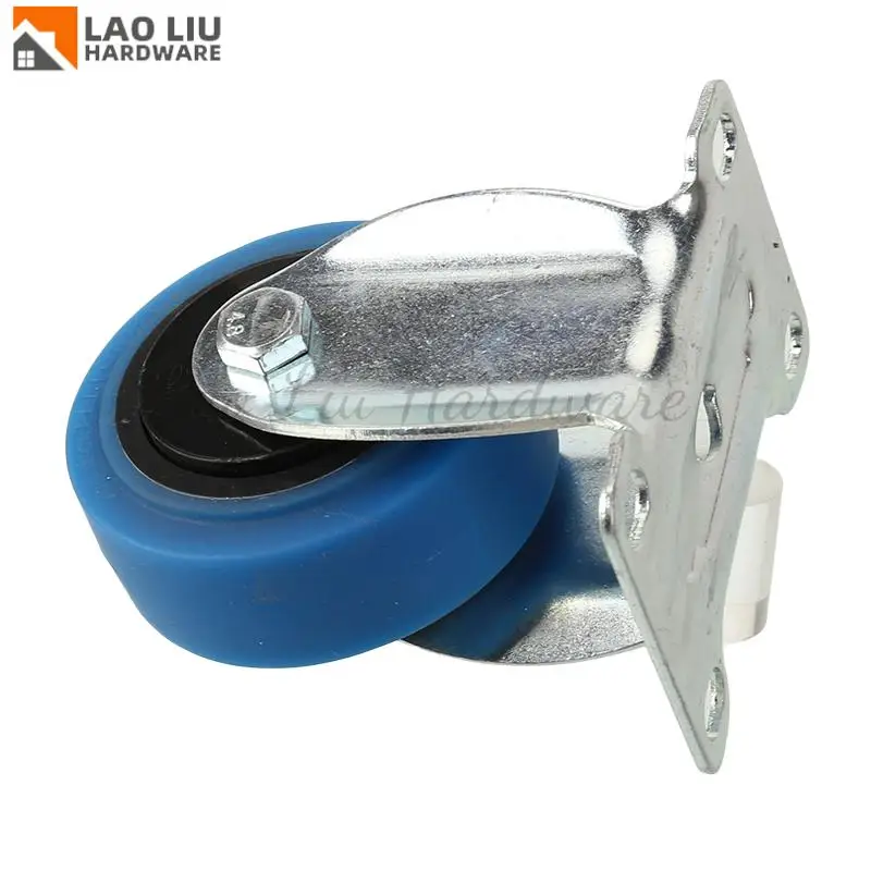 

Silent Mini Rigid Style Perfect for Carts and Blue Bullet 3" Fixed Castor Wheels: Low Profile Soft Rubber