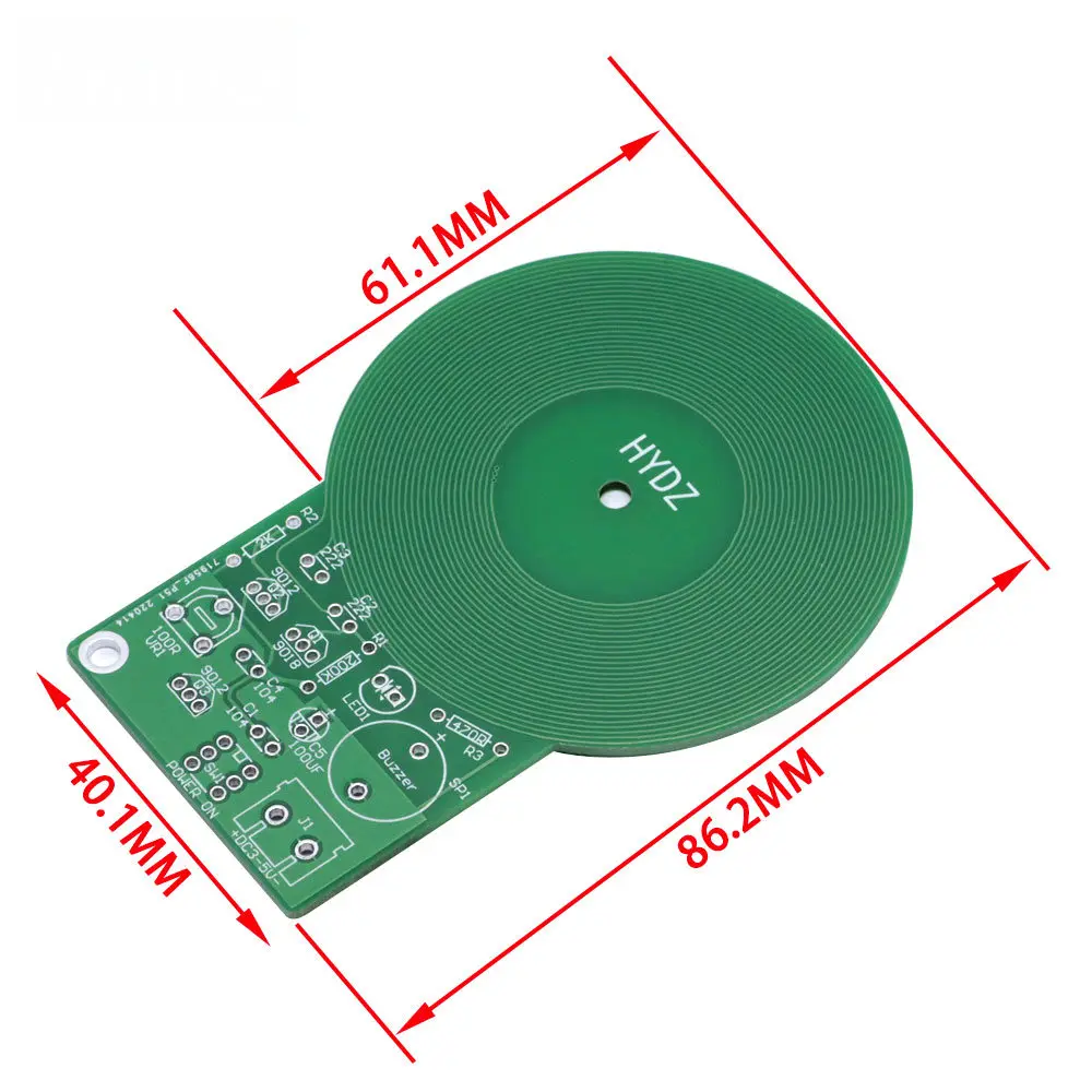 MDS-60 Metal Detector Kit Electronic Kit JS-60 DIY Kit DC 3V-5V 60mm Non-contact Sensor Board Module DIY Electronic Part Metal D
