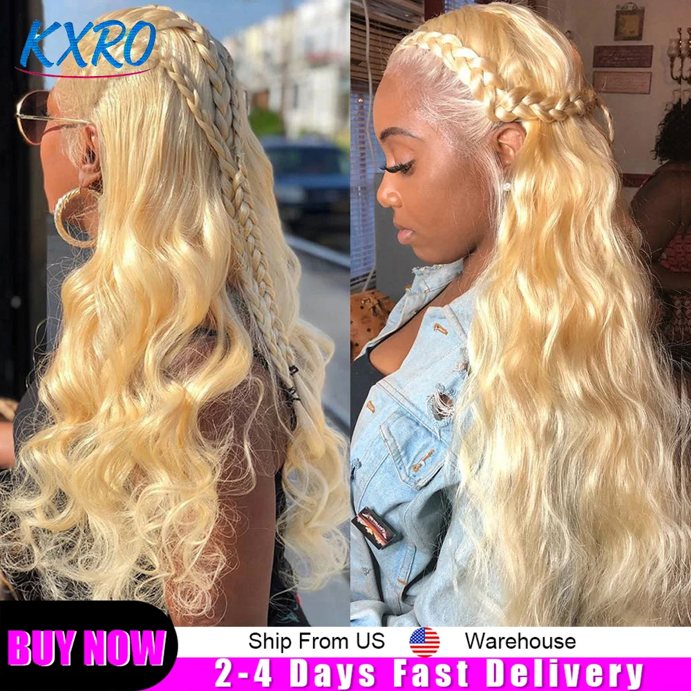 613 Blonde Body Wave Lace Front Wig - Wig Rambut Asli Blonde 613 dengan
